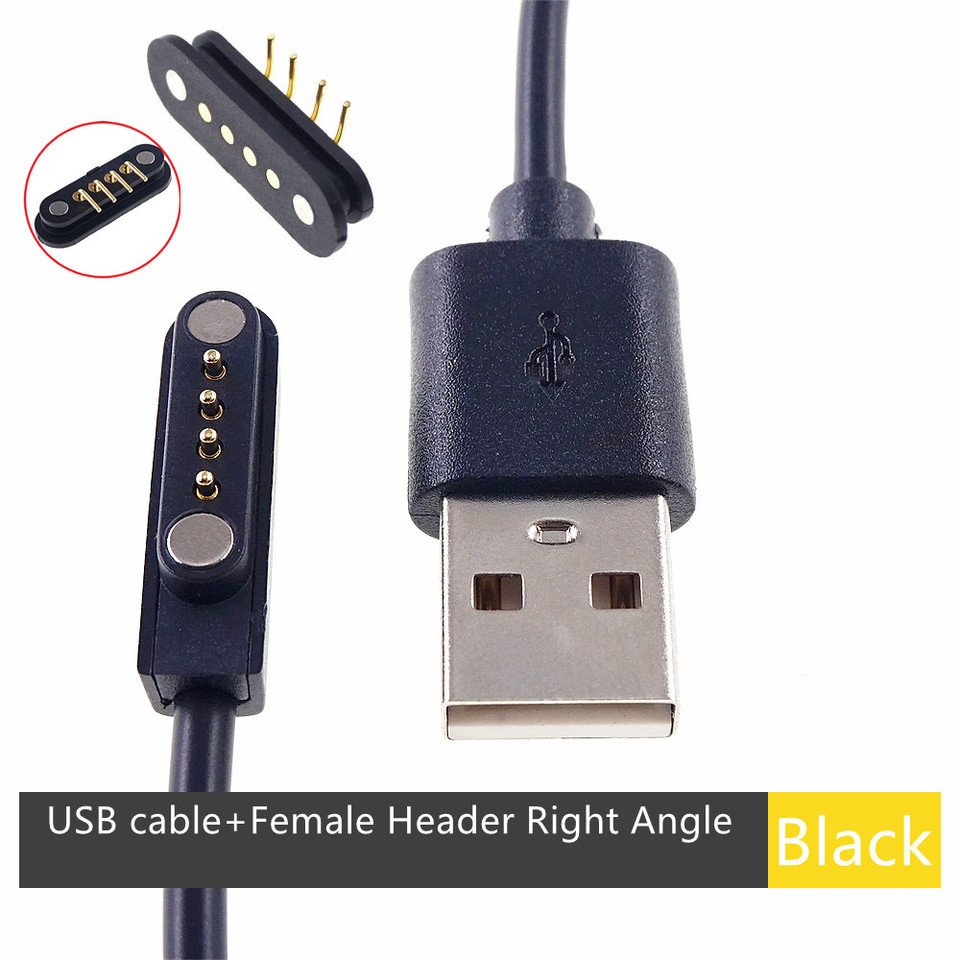 

1 комплект магнитного разъема Pogo-контактного 4-контактного USB-кабеля для зарядки передачи данных типа A «папа» типа C «мама» Магниты для печатной платы Контакт