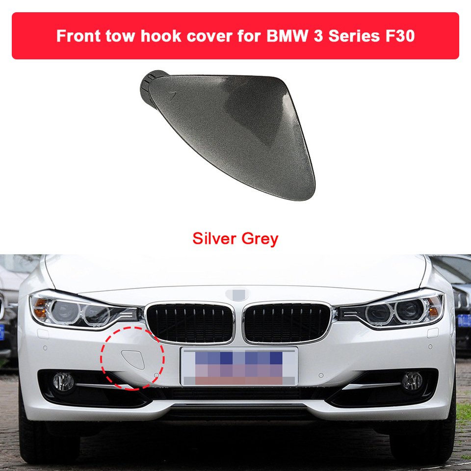 

Крышка переднего бампера с крючком для буксировки для BMW 3 серии F30 версия с короткой осью окрашенная Крышка для буксирного прицепа 51117293116 черная белая
