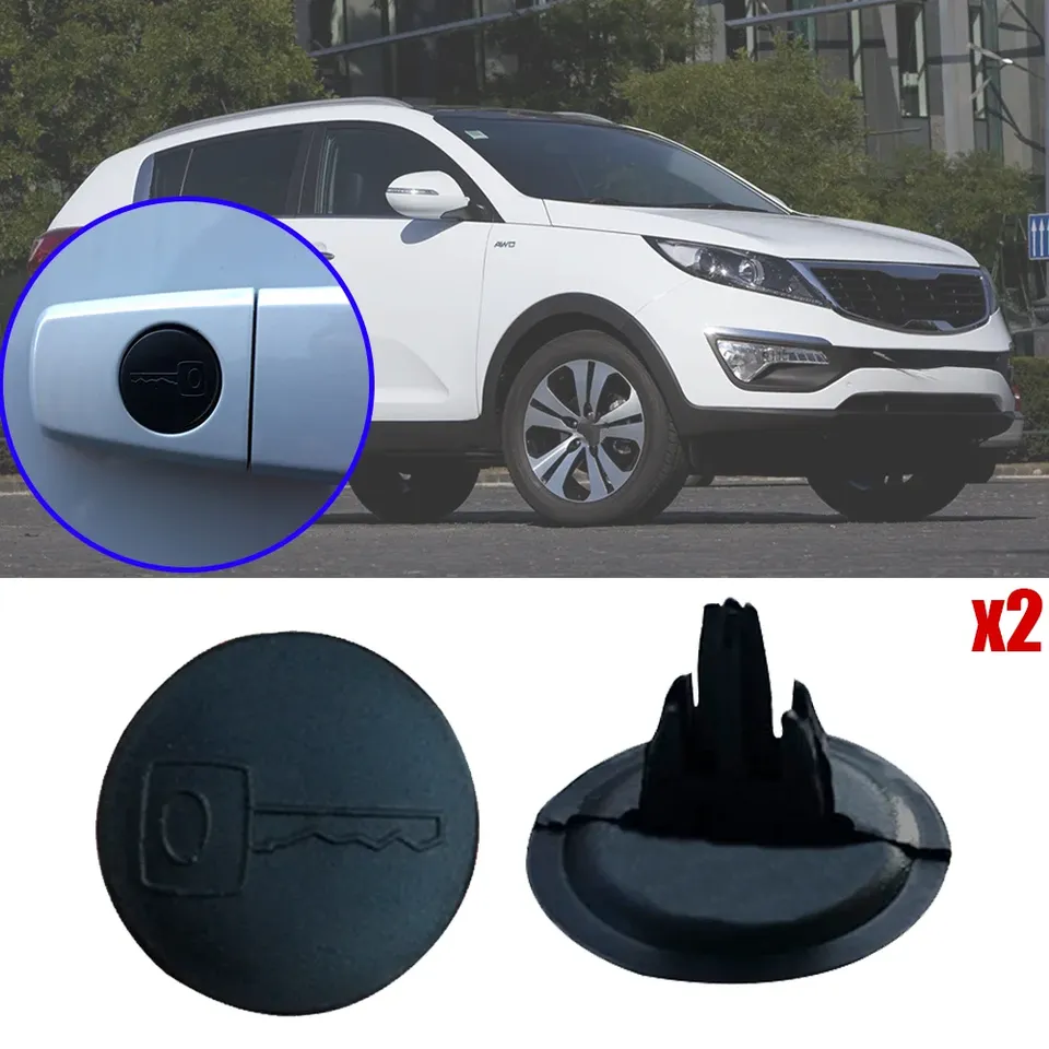 

2 шт., черная автомобильная дверная ручка, колпачок с отверстием для ключей, зажимы, защитный чехол для KIA Sportage SL 2010 2011 2012 2013-2016