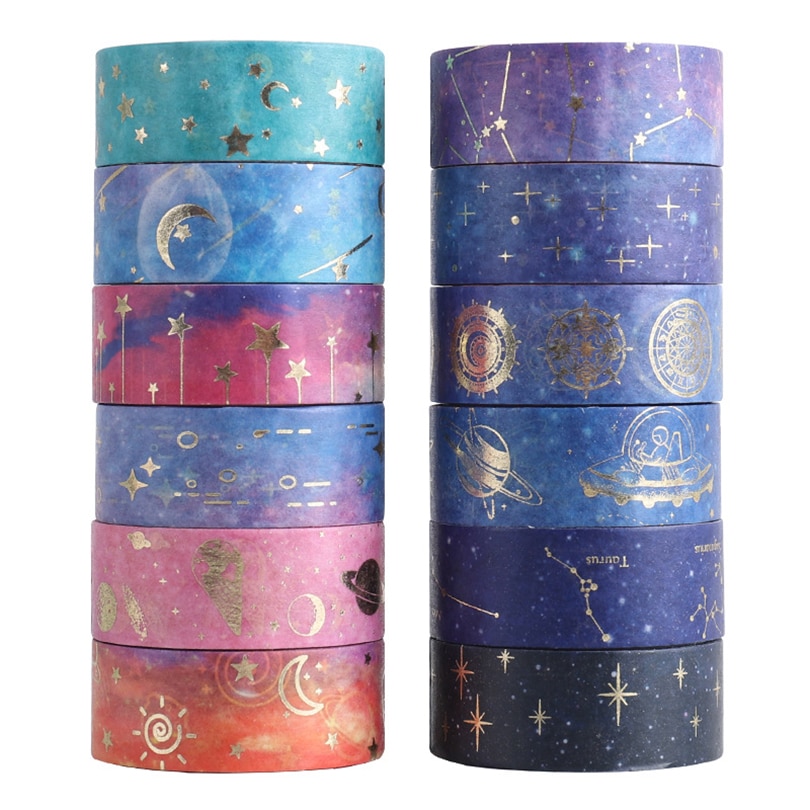 

Золотая декоративная лента Washi YOUQIWJ 2 м