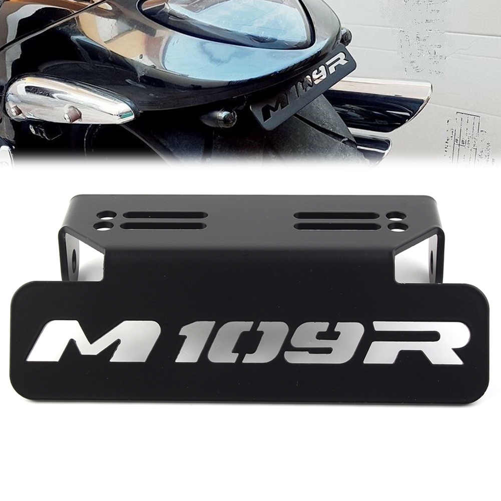 

Рамка заднего номерного знака мотоцикла для Suzuki BOULEVARD M109R/INTRUDER M1800R/VZR1800, черный/хромированный алюминий с ЧПУ