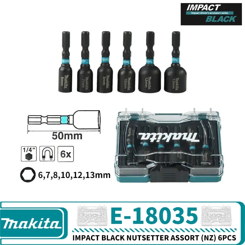 

Makita E-18035 IMPACT BLACK Nutsetter набор 6 шт.