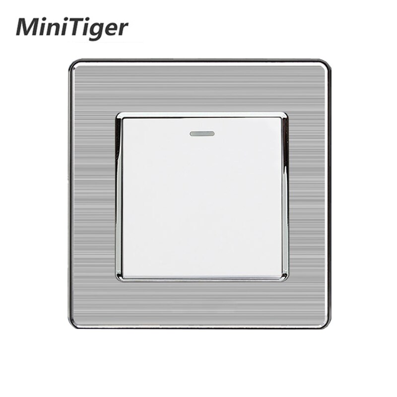 

Настенный выключатель Minitiger 1 клавиша нержавеющая сталь
