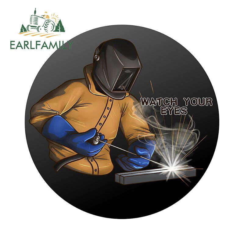 

EARLFAMILY 13 см x 10,3 см для сварщика синие красные автомобильные наклейки устойчивые к царапинам на лобовое стекло водостойкая наклейка фотографика