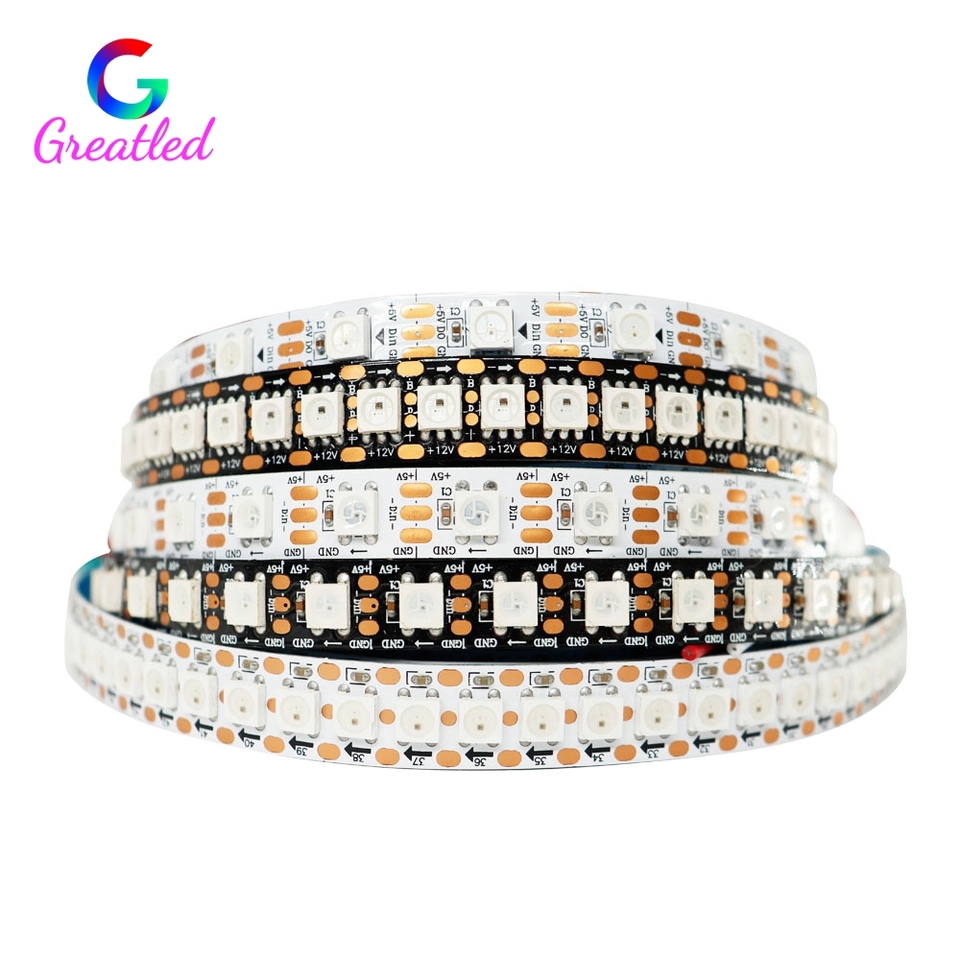 

DC5V WS2812B 5050 RGB Smart Pixels Светодиодная лента 30/60/74/96/144 светодиодов/м WS2812 Индивидуально адресуемая светодиодная лампа IP30/65/67
