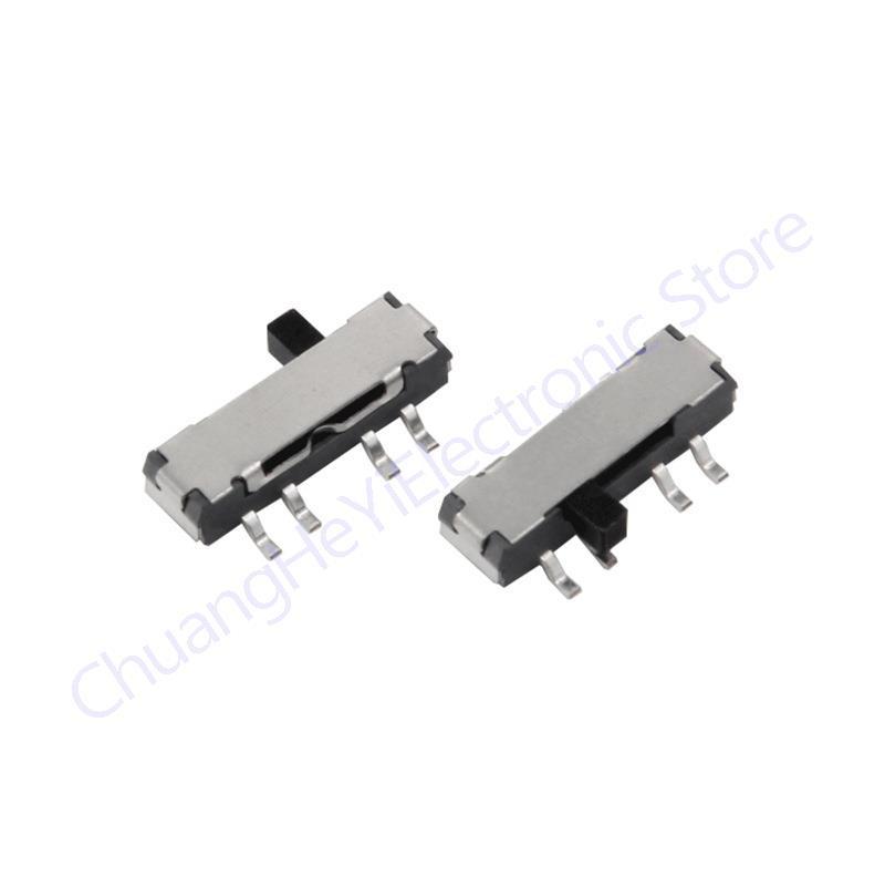 

10 шт. миниатюрный SMD SMT боковой переключатель слайдов 2P3T 8 контактов 3 позиции переключатели ручки высотой 2 мм