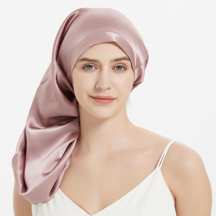 

Шелковая шапочка для сна Lotus Pink