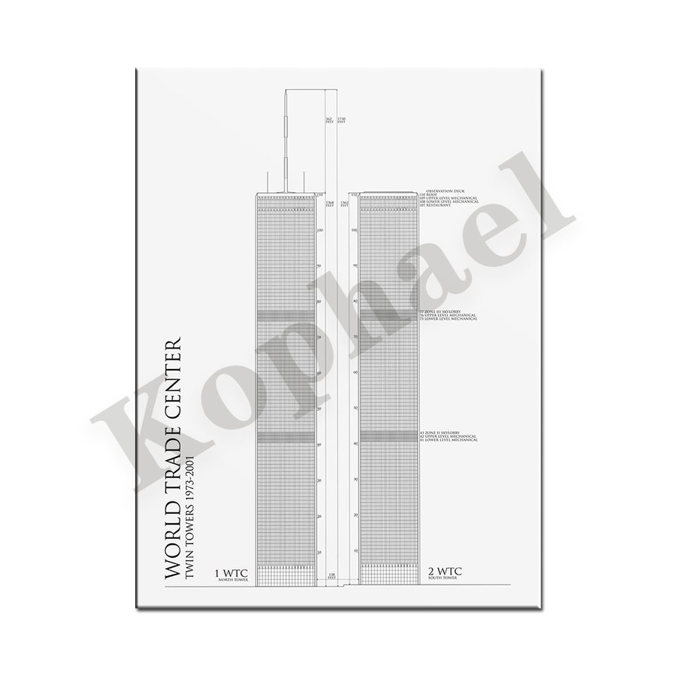 

Печать на холсте "New York World Trade Center Twin Towers" KOPHAEL