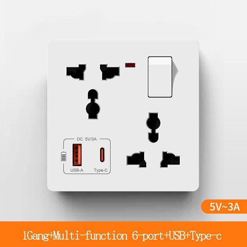 

Розетка CXFG 1 Gang 6 с USB+Type-C