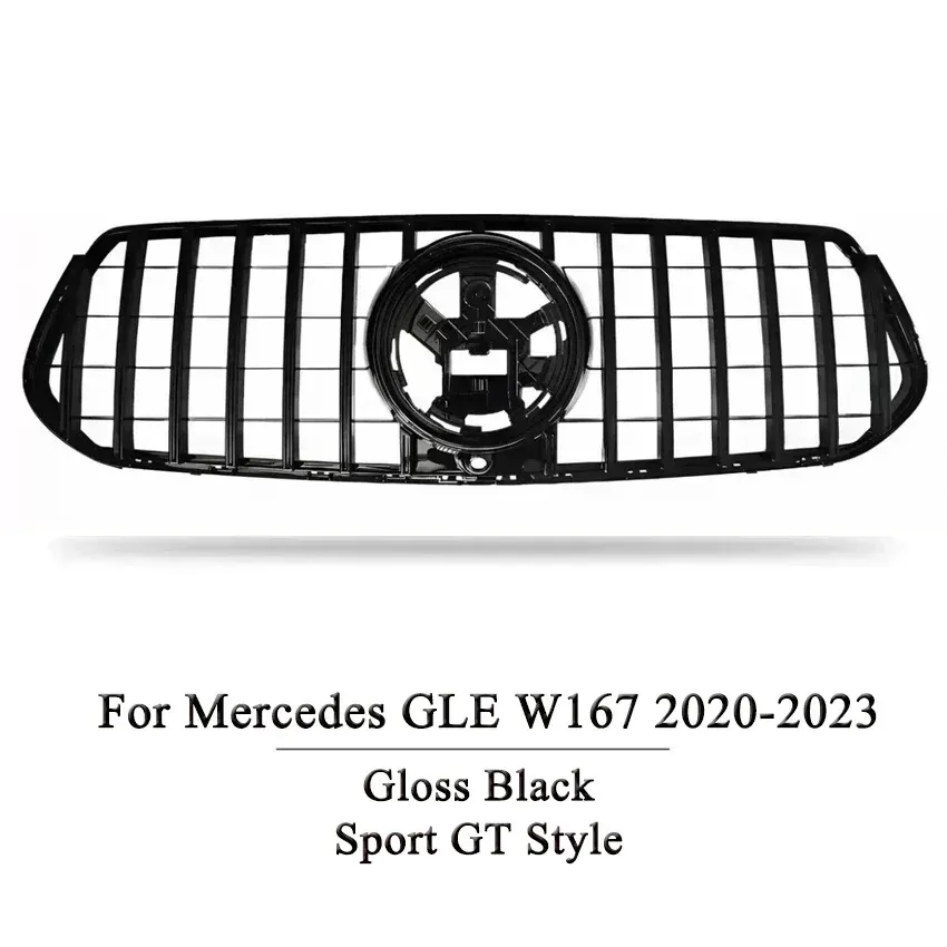 

Для Mercedes-Benz GLE C167 W167 Coupe GLE300 350 400 450 2020 2021 2022 2023, решетка переднего бампера GT Style Racing Grille Body Kit