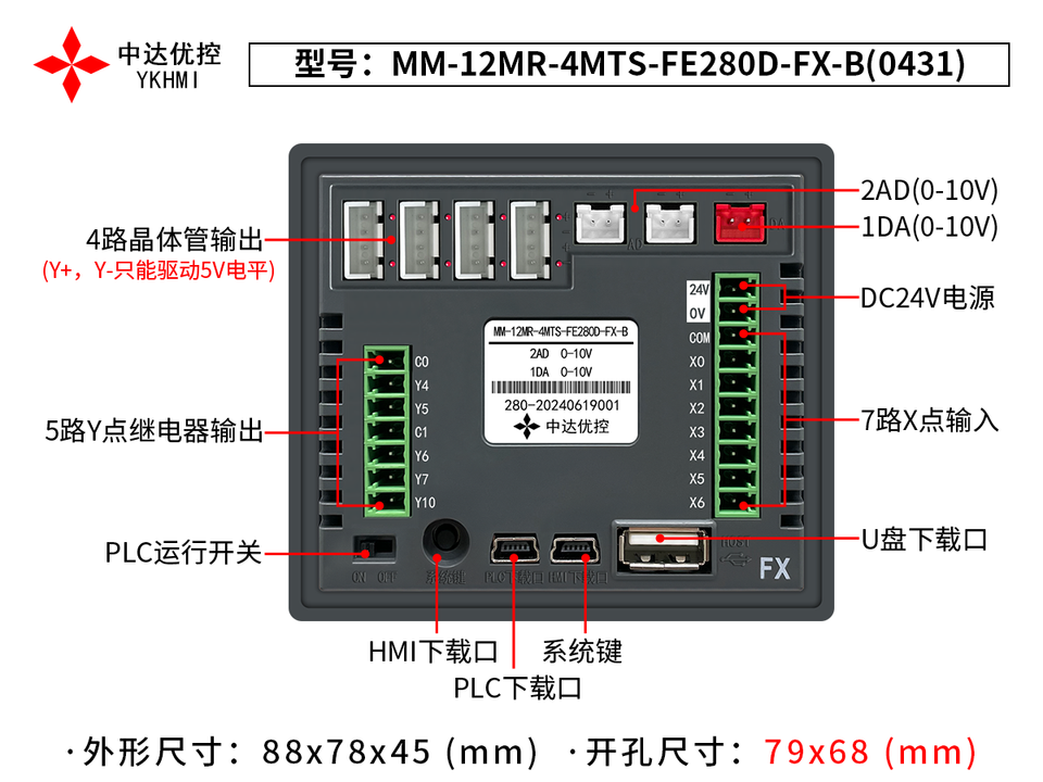 

ПЛК HMI FE280D YKHMI