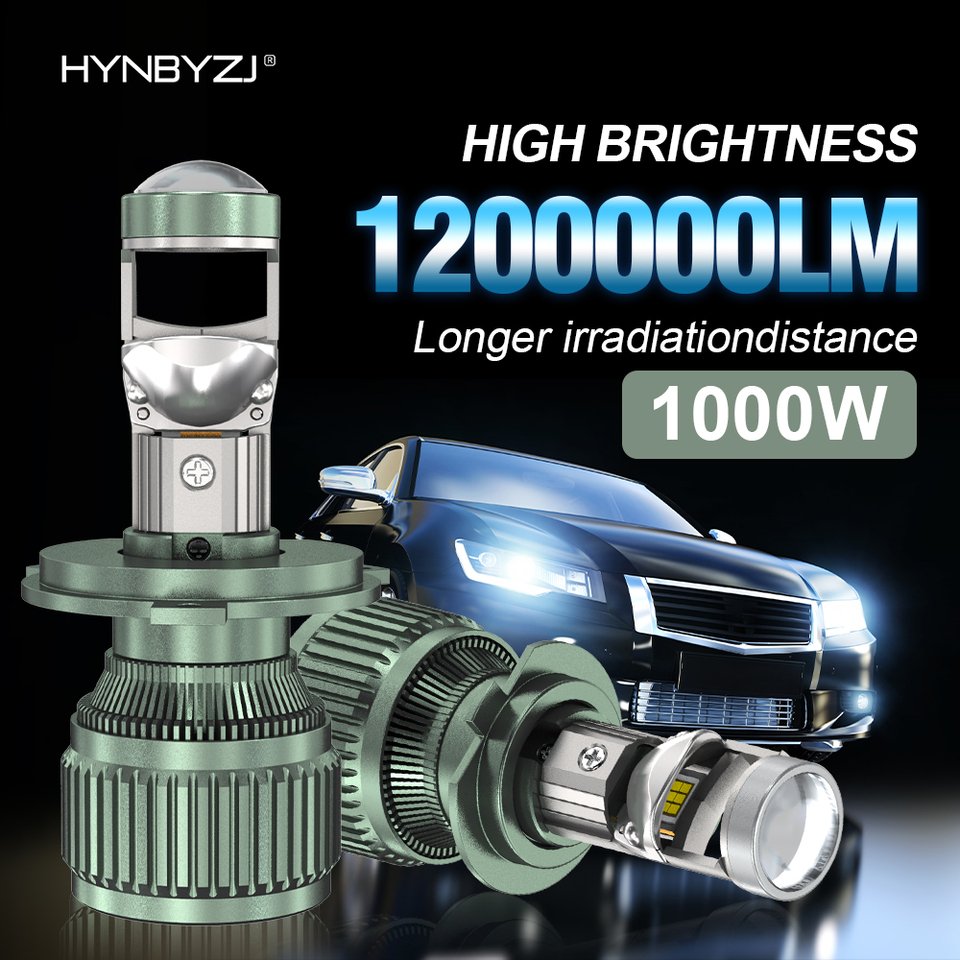 

HYNBYZJ 1000 Вт CANBUS Автомобильные светодиодные фары H11 H4 9005 9006 H7 Светодиодные лампы для линз проектора 6000 К Белый 1200000 Автоматическая фара LM 12V 24V