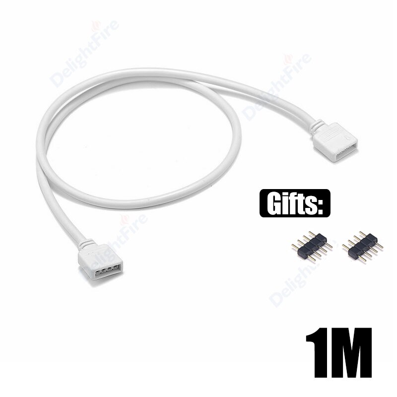 

4-контактный разъем RGB для светодиодов, кабель, провод 0,3/1/3/м, разъемы для освещения светодиодной ленты, удлинитель для светодиодной ленты 5050 3528 RGB