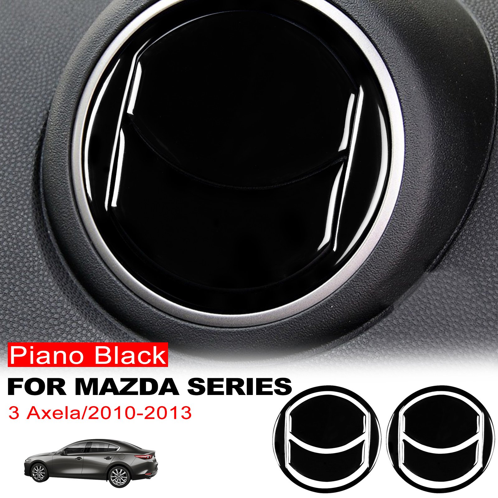 

Для Mazda 3 Axela 10-13 Mazdaspeed 3 Piano черная двусторонняя пластиковая пластина для выпускного отверстия кондиционирования воздуха отделочная крышка