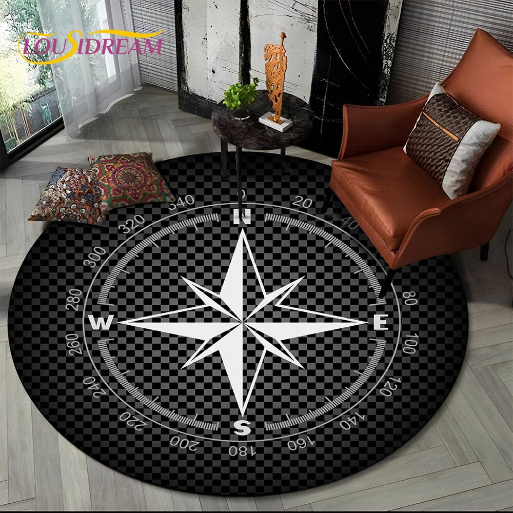 

Круглый ковер LOUSIDREAM 3D Ретро-компас