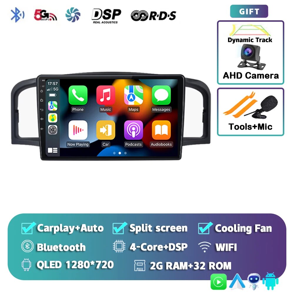 

Автомагнитола Carplay 2DIN на Android 14 с поддержкой Wi-Fi и 4G для Lifan 620 Solano 2008-2015, мультимедийный видеоплеер с GPS, стерео, DSP