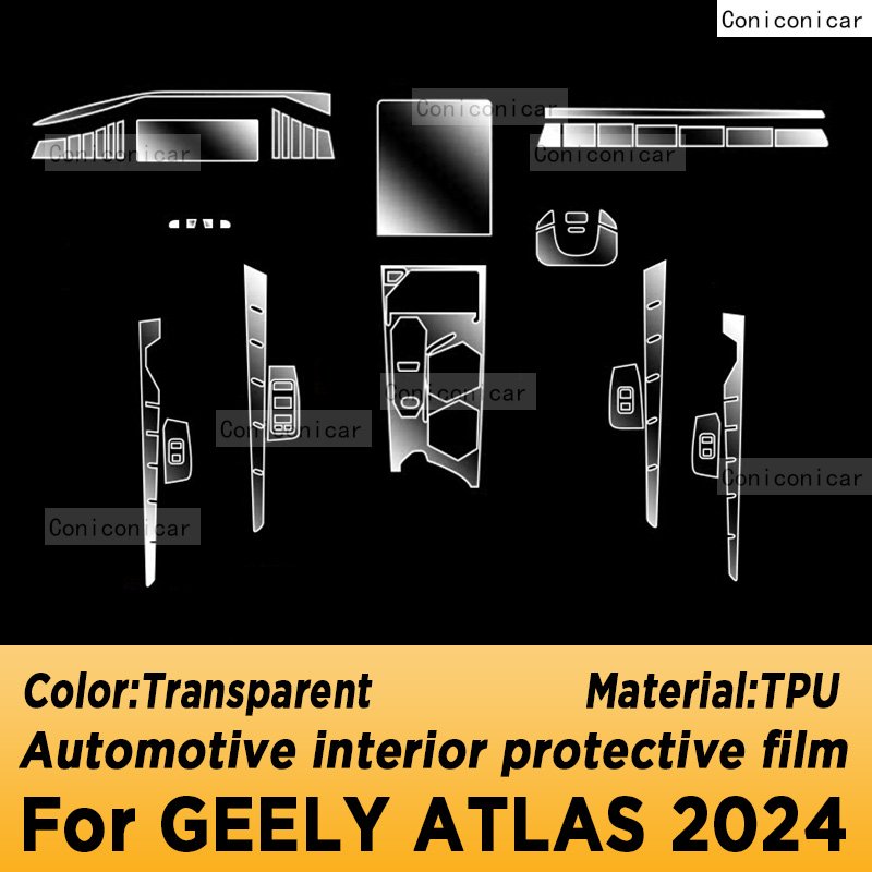 

Для GEELY Atlas 2024, навигационная панель, автомобильный внутренний экран, защитная пленка из ТПУ, аксессуары против царапин