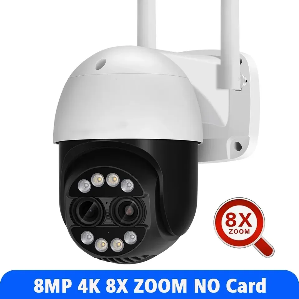 

Xiaomi 2025 8MP двойной объектив 2,8-12 мм 8-кратный зум 4K PTZ Wi-Fi IP-камера уличная AI человеческая аудио камера наблюдения для домашней безопасности