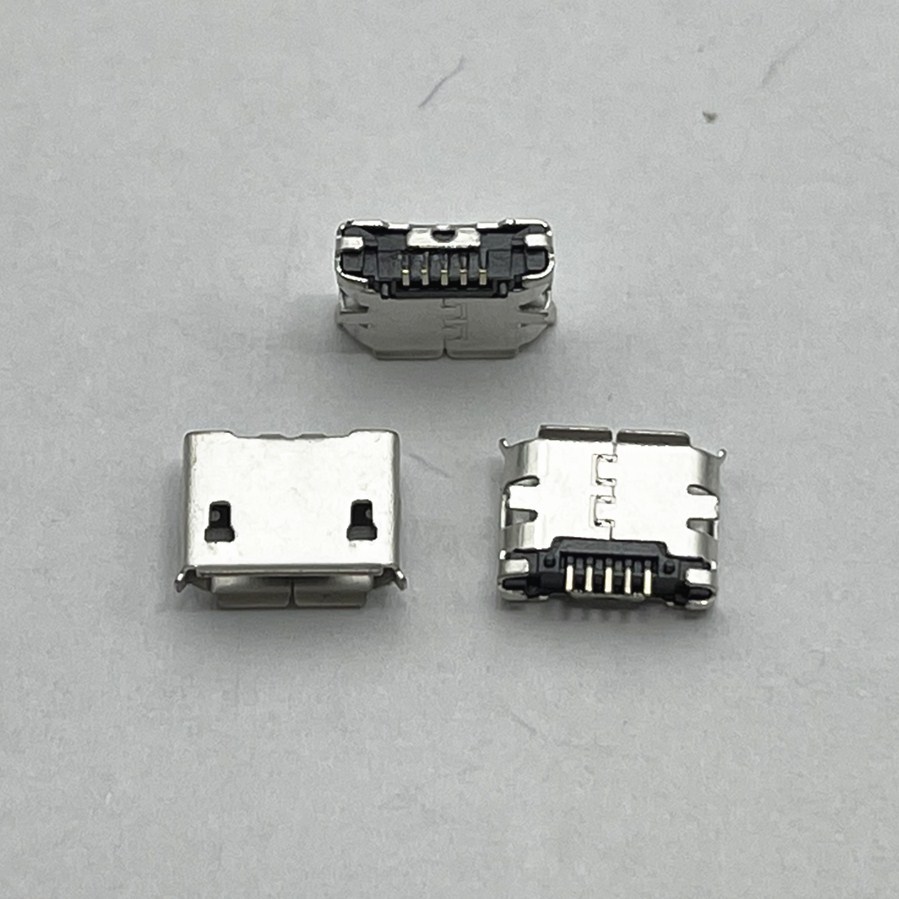 

100 шт., разъем micro USB, 5 контактов, длинная игла, 5 контактов, SMD, медный корпус, порт для зарядки, мини-usb-разъем