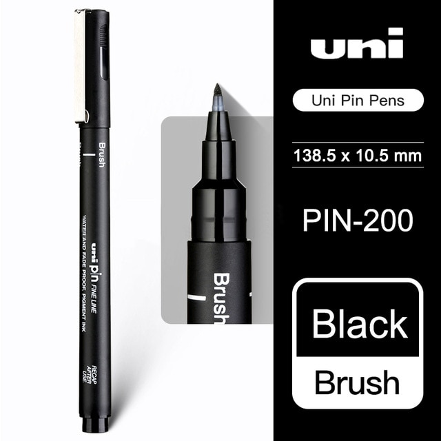 

Ручка-крючок Uni PIN-200 черного цвета