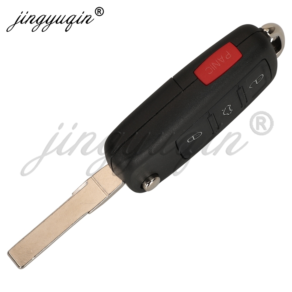

Корпус Ключа Jingyuqin, 3/4 Кнопки Для VW VOLKSWAGEN Touareg Phaeton Skoda, Откидной Дизайн