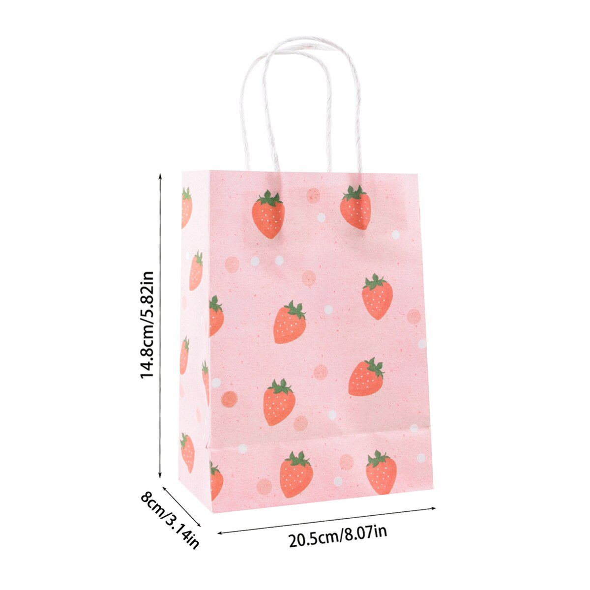 

Розовые сумки-тоуты с клубничным принтом Joy-enlife