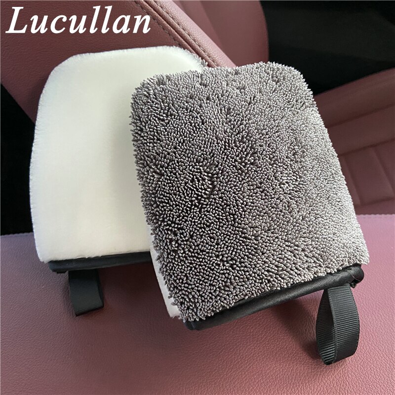 

Lucullan 2-я двухсторонняя варежка для чистки салона, эргономичная чистящая ткань для детализации