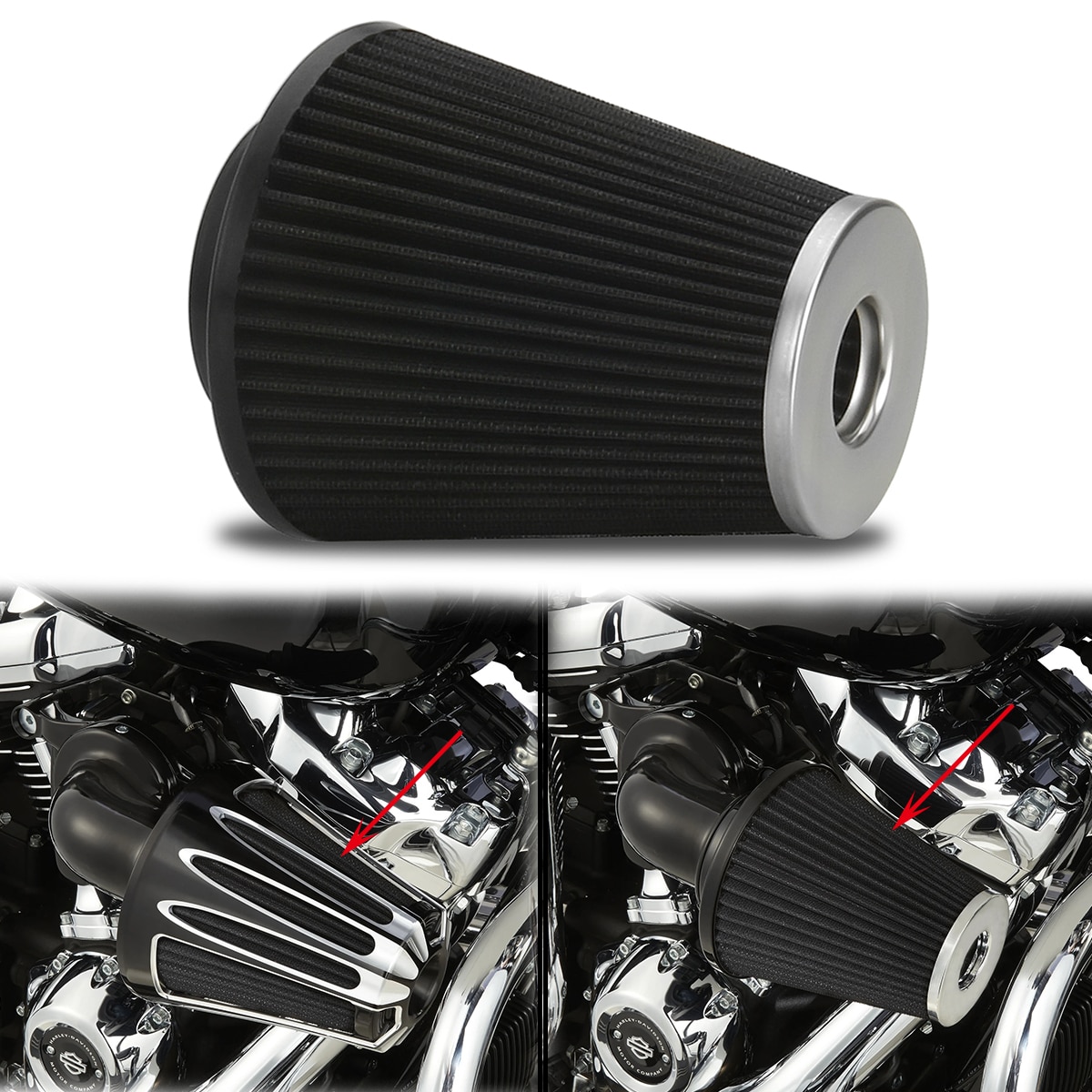 

Воздушный фильтр для harley touring road king street glide dyna softail sportster (серого цвета)