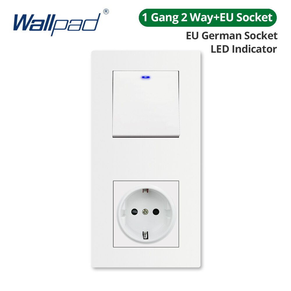 

Wallpad вертикальный выключатель 1/2/3 gang с USB портом белый