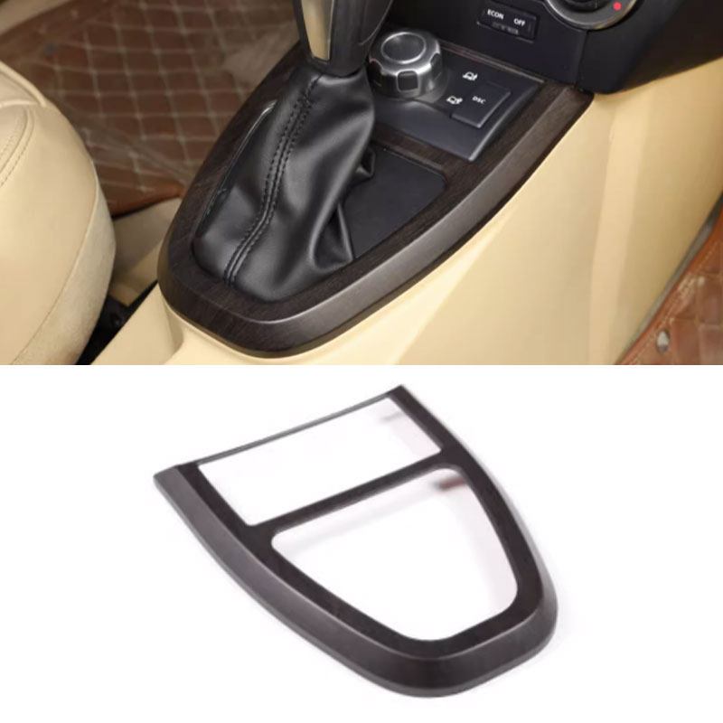 

Центральная панель управления переключением передач автомобиля, накладка из АБС-пластика, черная/текстура дубового дерева для Land Rover Freelander 2 2007 2008-2012