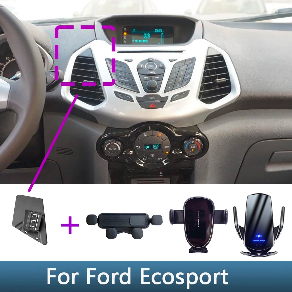 

Автомобильный держатель для телефона Ford Ecosport 2013, 2014, 2015, 2016, 2017, специальный фиксированный кронштейн, база, Беспроводная зарядка, аксессуары для интерьера