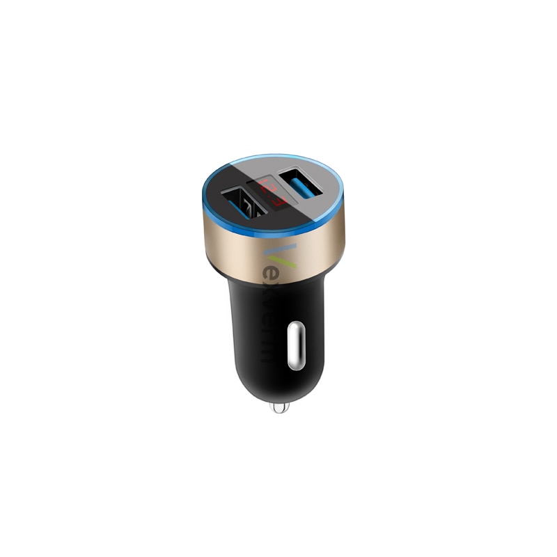 

Автомобильное зарядное устройство с двумя USB 3.1A, ЖК-дисплей, 12-24 В, розетка для прикуривателя, автомобильное зарядное устройство для iphone, samsung, xiaomi, huawei и т. д.