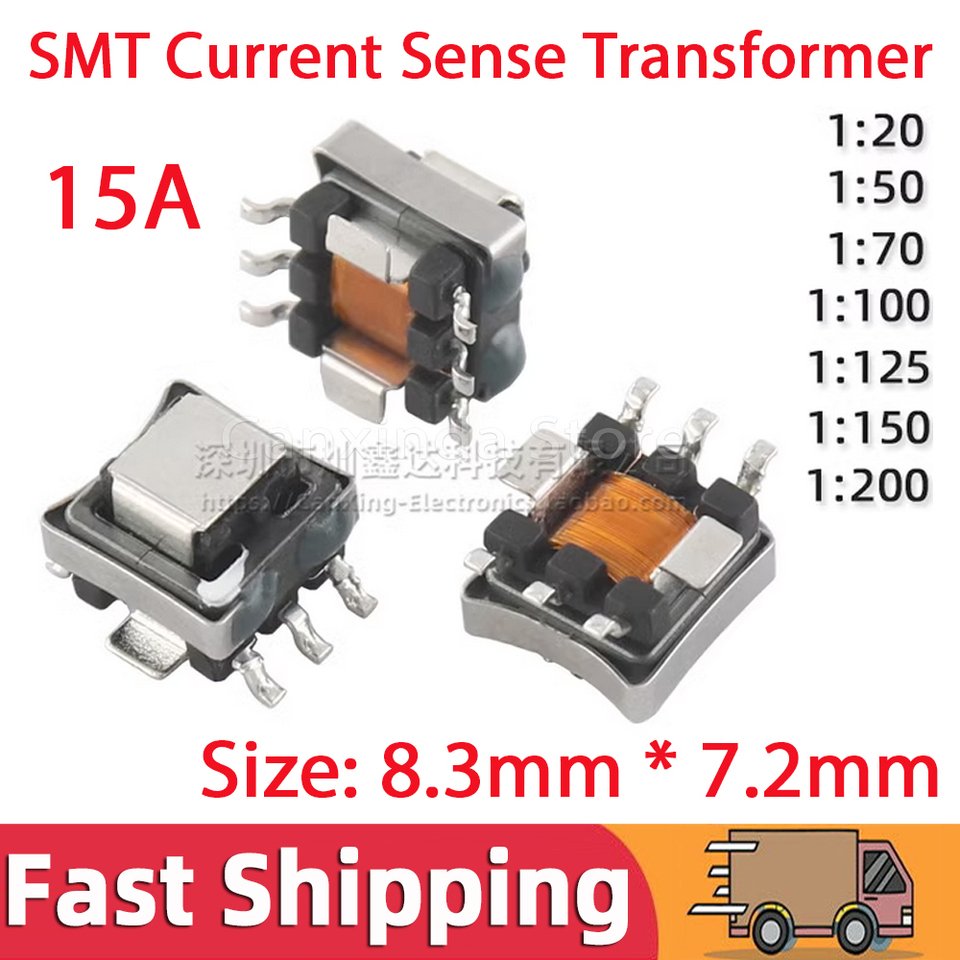 

2 шт. SMD SMT трансформатор тока 15A 1:20 1:50 1:70 1:100 1:125 1:150 1:200 EE5.0
