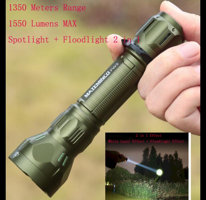 

MATEMINCO FW3 LEP зеленый лазерный фонарик 2 в 1 1350 м