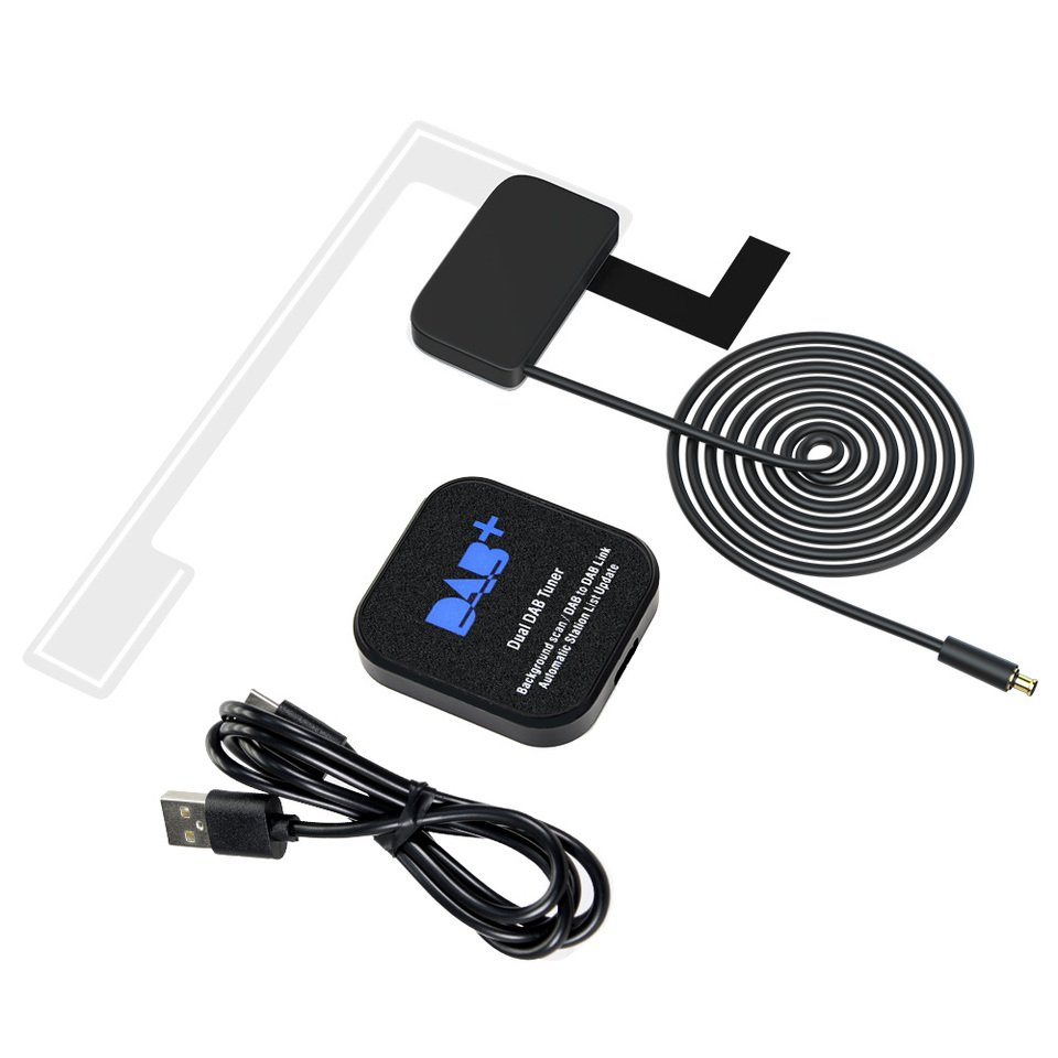 

Двойной DAB+ Daul DAB Box цифровой сигнальный приемник DAB + приемник антенна USB-интерфейс портативный для Android автомобильный радиоприемник стерео