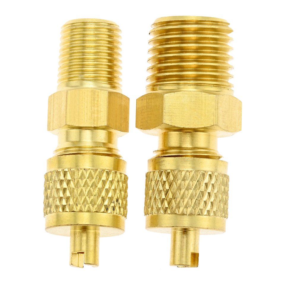 

1/4 SAE штекер на 1/8NPT Женская резьба Стандартный соединитель шланга фитинги с сердечником клапана для охлаждения кондиционера
