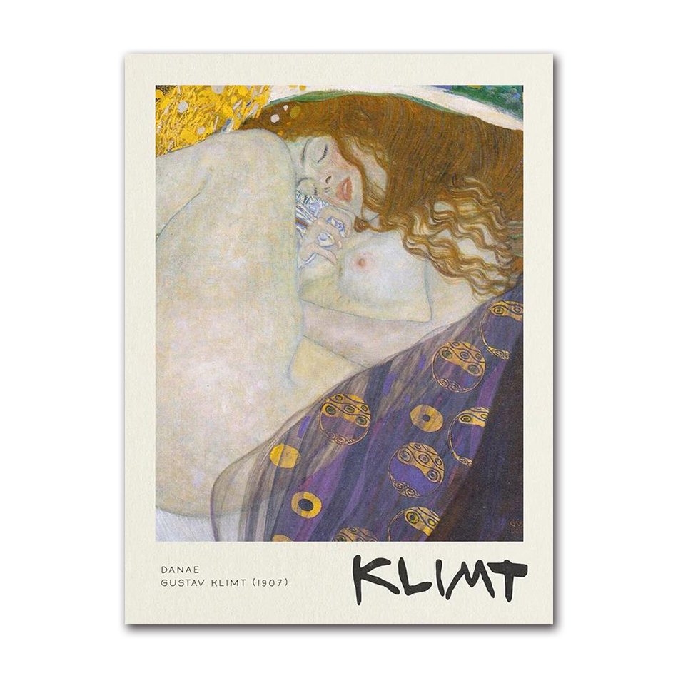 

Винтажная картина Gustav Kiss The Klimt Maiden плакат с изображением сада, Картина на холсте, классическое настенное искусство для гостиной, домашний декор