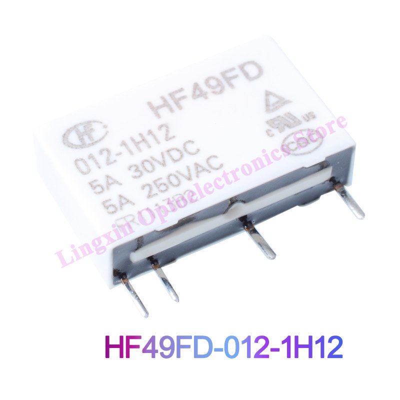 

10 шт./лот HF49FD-005-1H11 HF49FD-012-1H11 HF49FD-024-1H12 HF49FD-005 012 024 1H11T 1H12T 4Pin 5A силовые реле постоянного тока 5 В 12 В 24 В