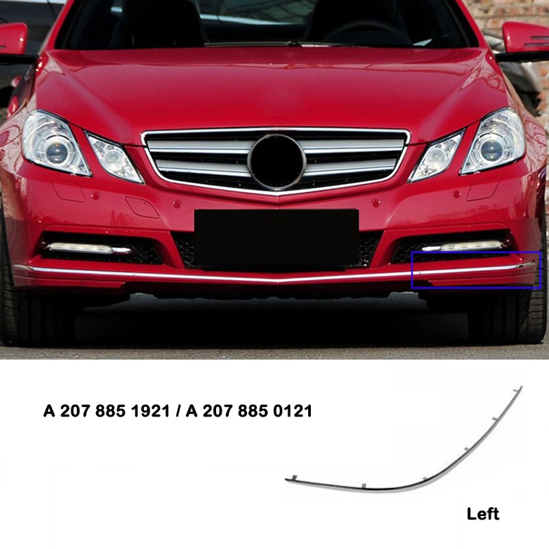 

A 2078852321 A 2078851921 A 2078852021 Для Mercedes-Benz E Class C207 A207 W207 передний бампер хромированная отделка хромированный спойлер