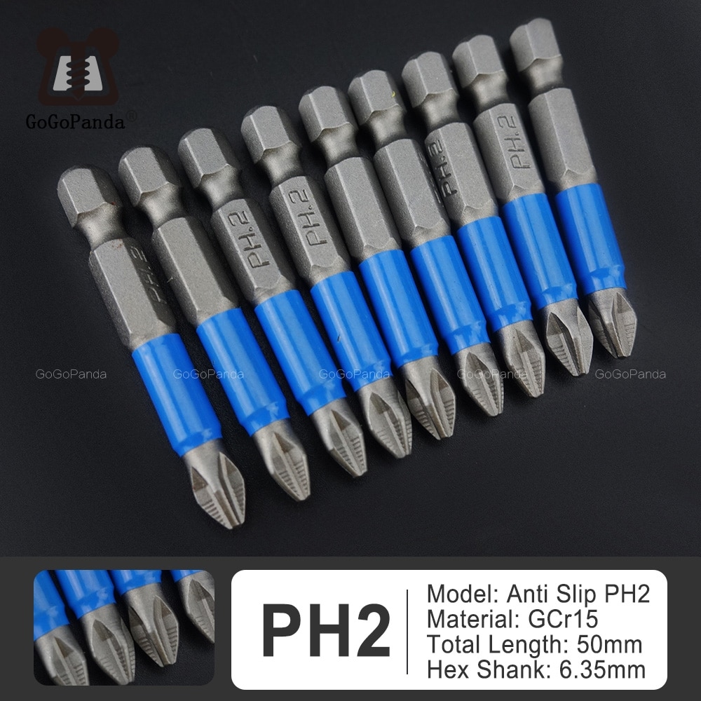 

Насадки для отвертки GoGoPanda GCr15 Phillips, 10 шт.
