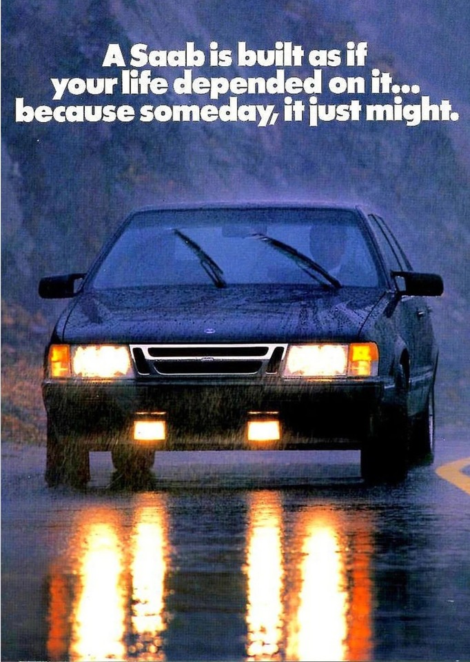 

Настенное полотно с принтом Saab 900 Turbo