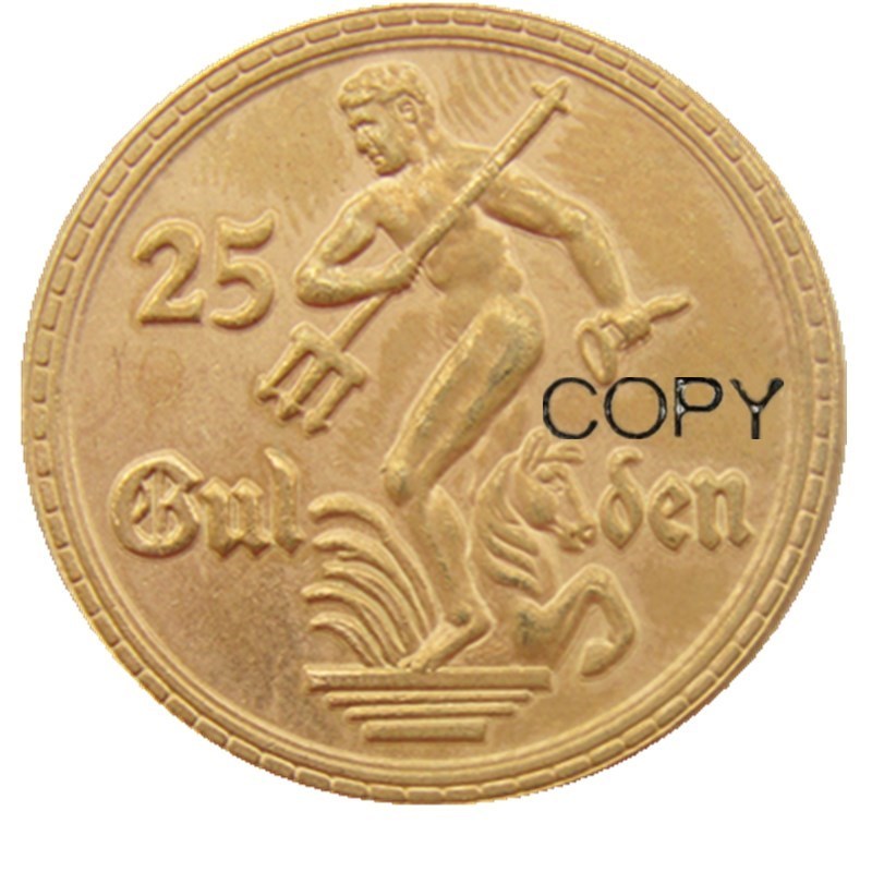 

25 польская позолоченная копировальная монета Gulden 1923