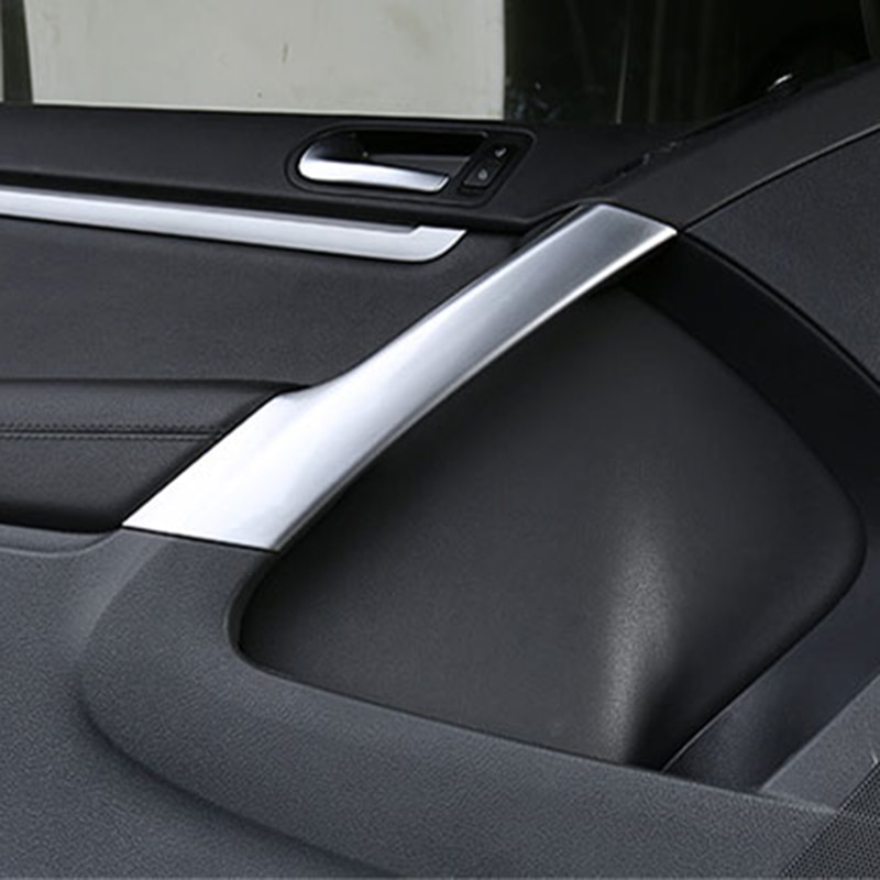 

4 шт./компл., подходит для Tiguan 2012, 2013, 2014, 2015, 2016, АБС-пластик, хромированная матовая отделка, внутренний подлокотник двери, декоративная отделка, Стайлинг