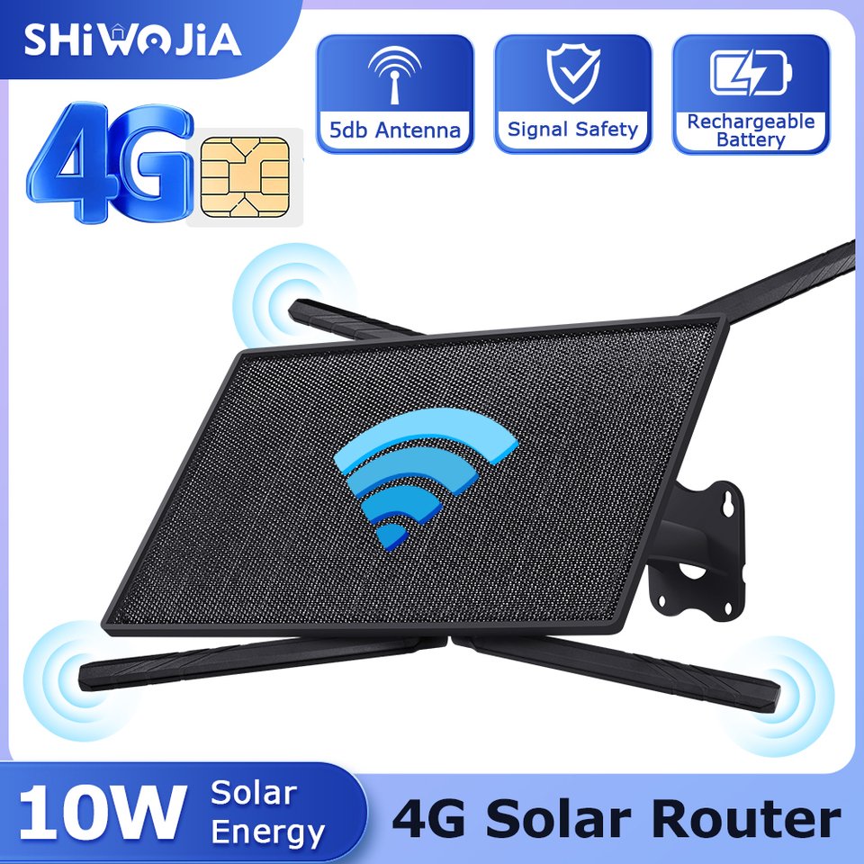 

SHIWOJIA 20 Вт 4G маршрутизатор на солнечной батарее Wi-Fi повторитель IP66 водонепроницаемые батареи 25000 мАч для PTZ-камеры компьютер в режиме ожидания 7 дней