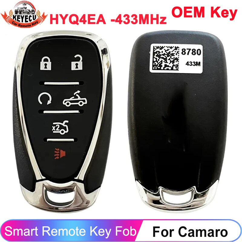 

Оригинальный ключ KEYECU для Chevrolet Camaro 2016 2017 2018 2019 2020 HYQ4EA 433 Мгц дистанционный брелок ID46 чип смарт-карта P/N: 13508780