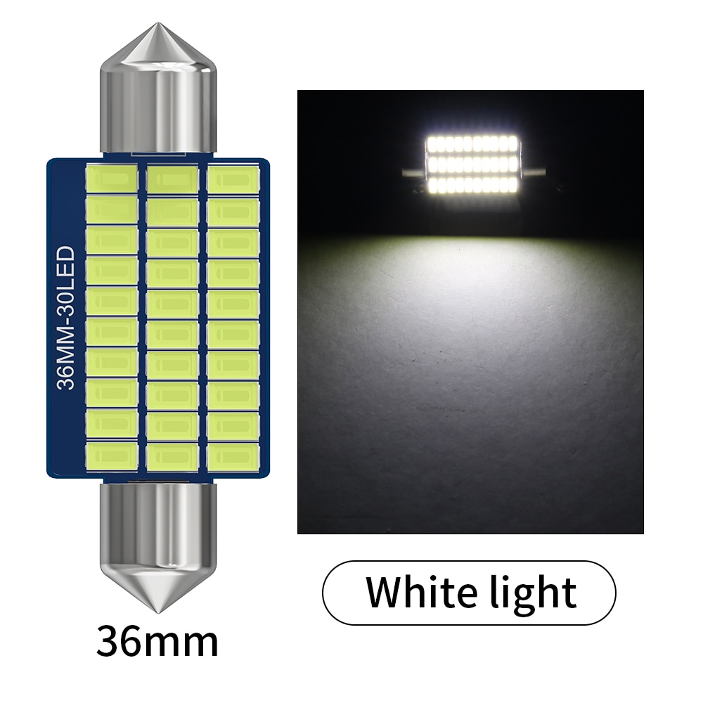 

2 шт. C5W C10W светодиодные лампы Festoon 31 мм 36 мм 39 мм 41 мм 3014 SMD Canbus автомобильные внутренние лампы для чтения купольный светильник 6000K белый 12 В