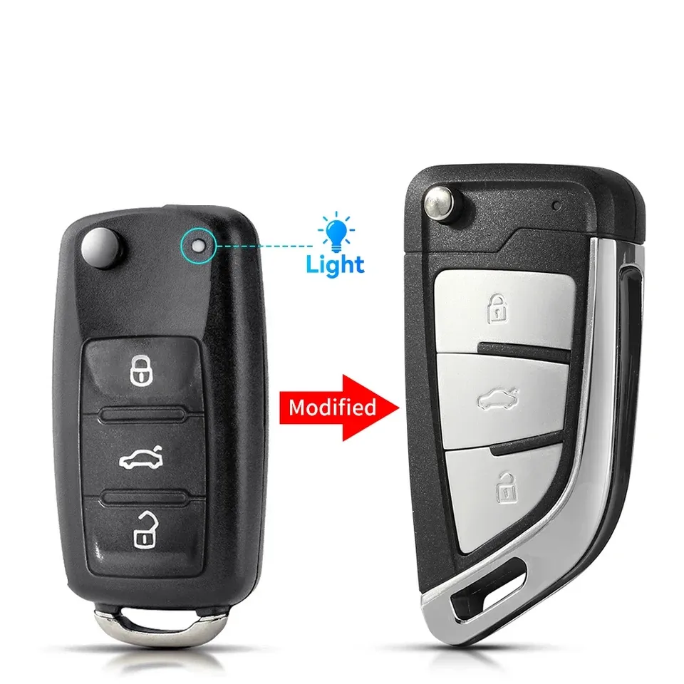

KEYYOU 1 шт. новый для VW Volkswagen Golf Tiguan Polo Passat B5 Jetta Skoda Seat 2/3 кнопки модифицированная версия чехол для автомобильного ключа