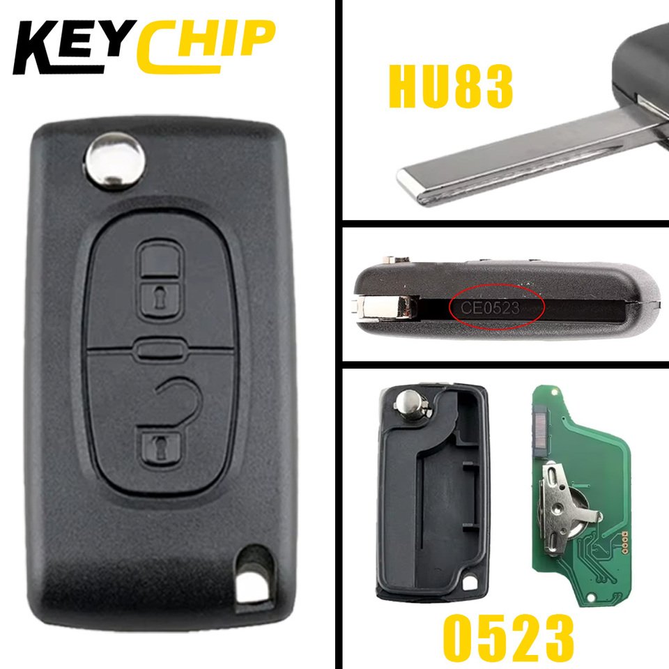 

KC Для Citroen C2 C3 C4 C5 C6 Для Peugeot 207 307 308 407 607 807 Xsara Berlingo CE0536 CE0523 Откидной дистанционный автомобильный ключ ASK FSK