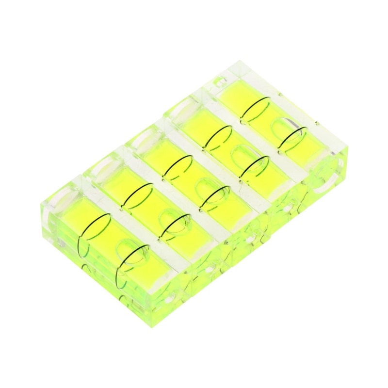 

5 Pieces Mini Bubble Spirit Level 10x29mm Picture Hanging Small Square Levels Bubble Home Decoration Level Durable 367D