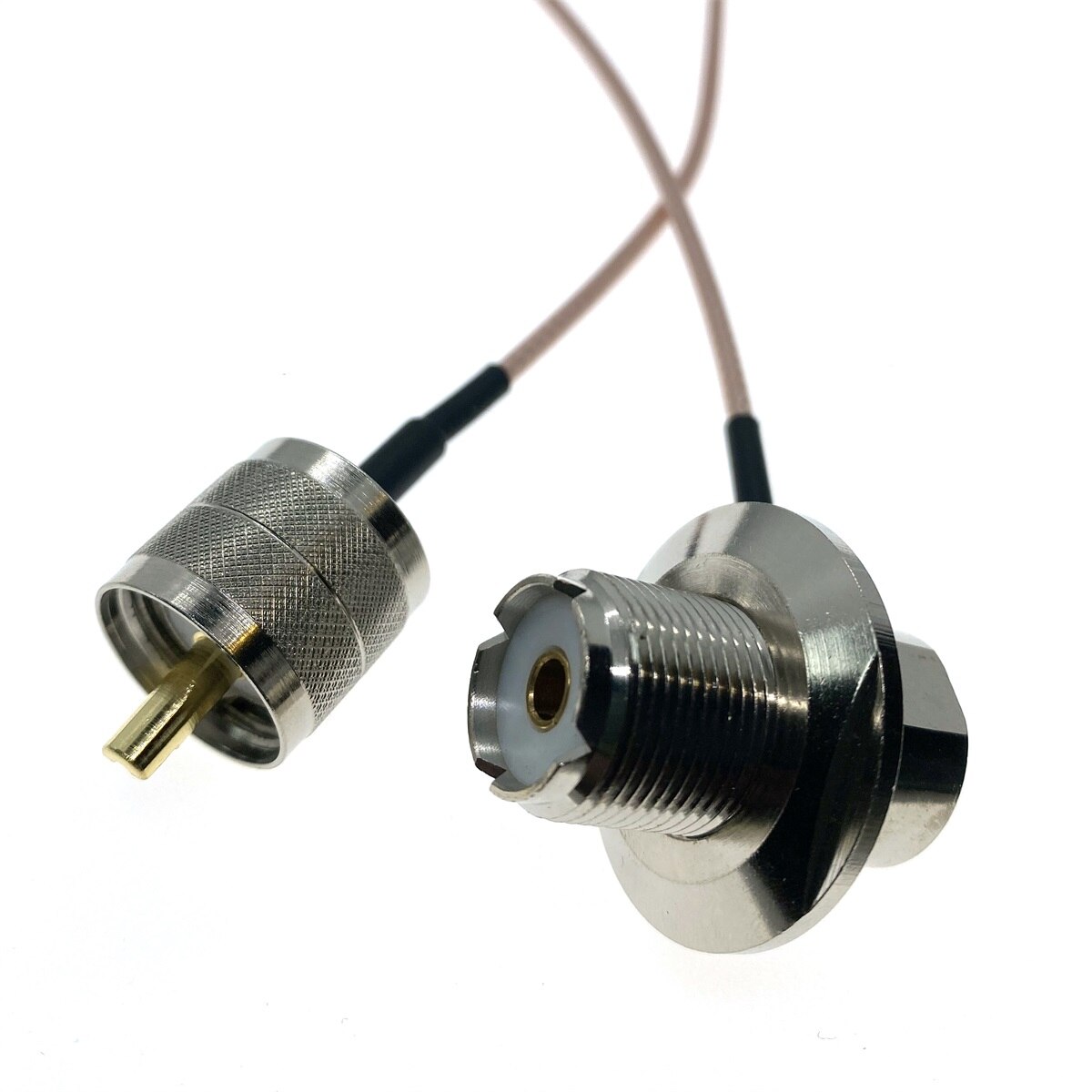 

RG316 PL-259 SO-239 UHF переходник розового цвета